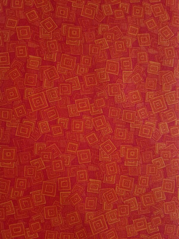 Orange Patchworkstof, Hopscoth fra RJR