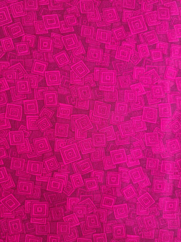 Pink patchworkstof, Hopscoth fra RJR.
